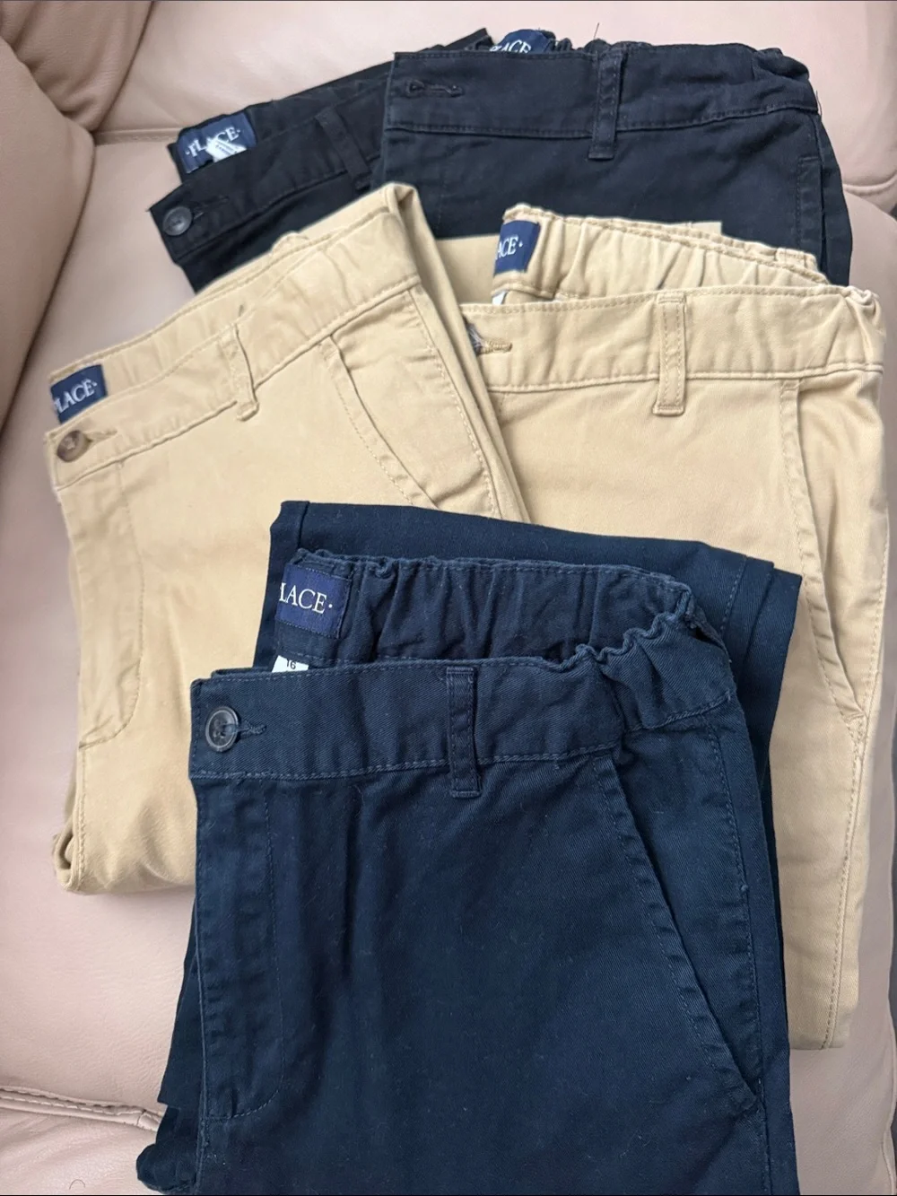 Children’s Place Stretch Chino Pants Bundle in Black/Khaki/Navy